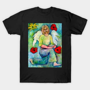 Ezra, Angel image part of an Angel oracle card deck – MeMoment angel cards T-Shirt